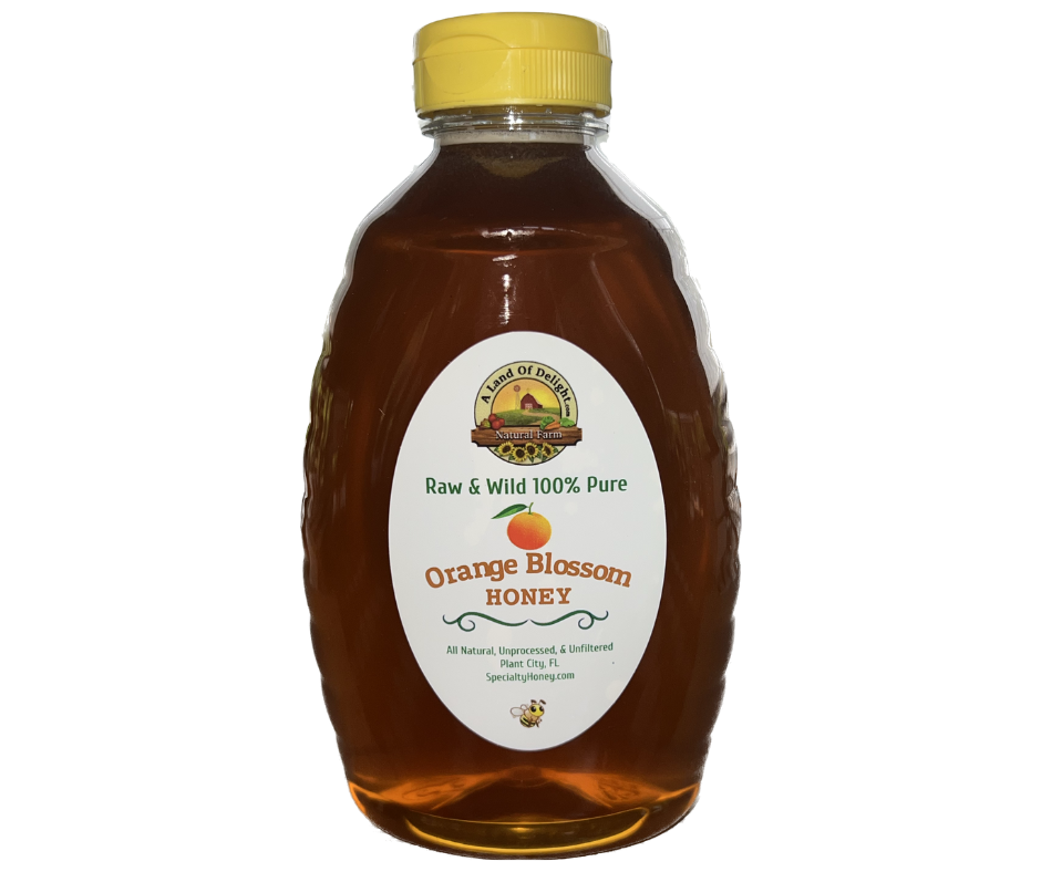 Specialty Gourmet Honey Raw Local Florida Orange Blossom Honey A