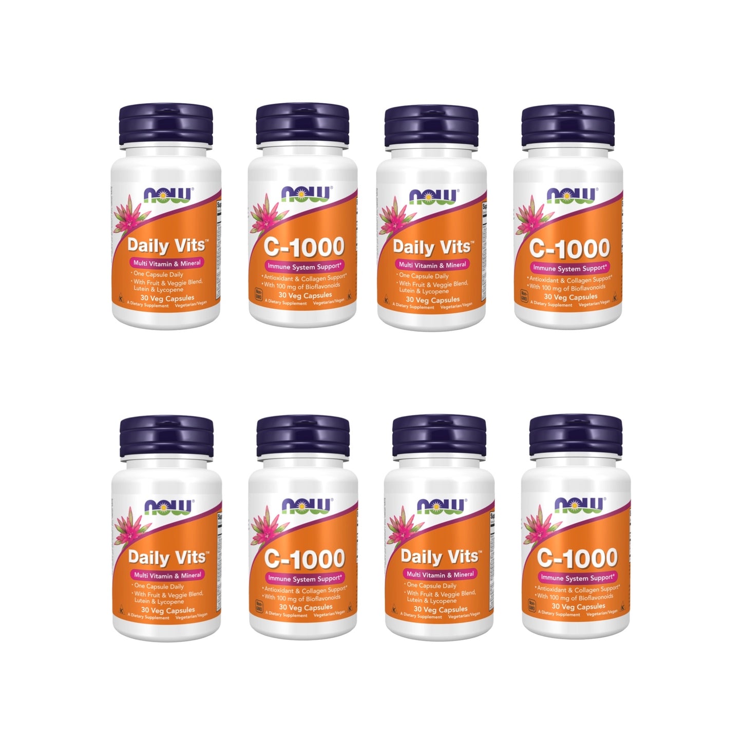 Power 2: Daily Vits Multi & Vitamin C-1000 for Men & Women