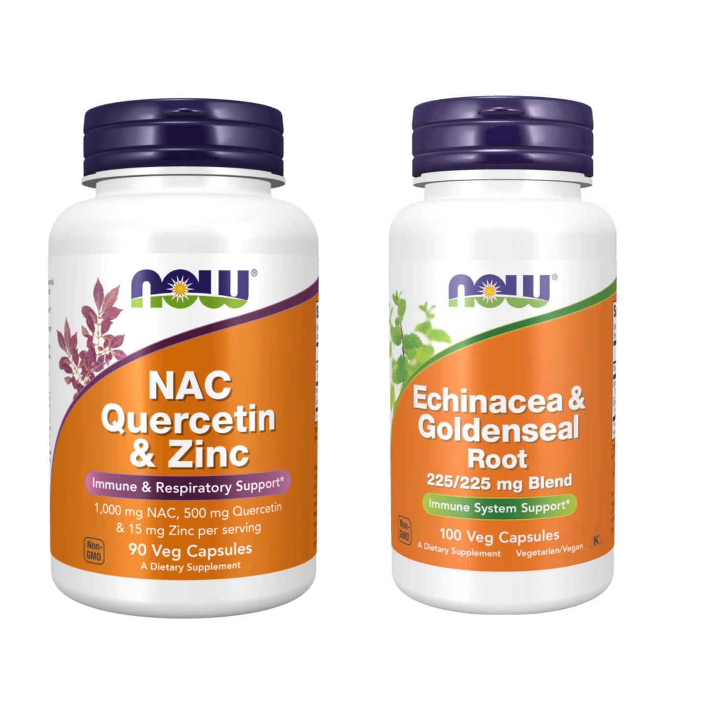 PowerHouse Combo: Now NAC Quercetin Zinc & Now Echinacea Goldenseal