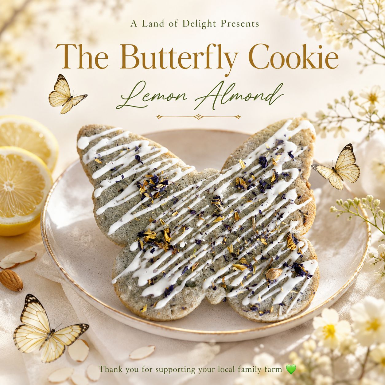 The Butterfly Cookie Lemon Almond