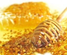 Raw Wild Florida All Natural Bee Pollen mixed into honey