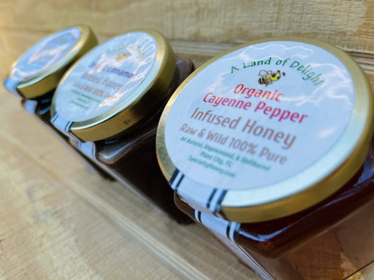 Specialty Gourmet Honey: Organic Cayenne Infused Raw Honey