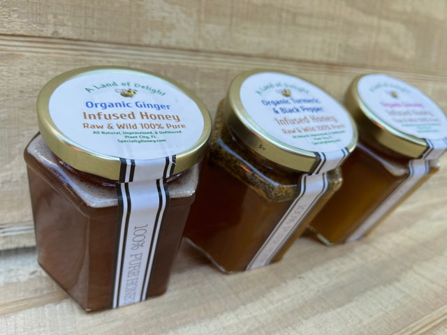 Specialty Gourmet Honey: Organic Ginger Infused Raw Honey