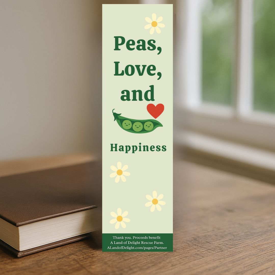 Peas, Love and Happiness Bookmark