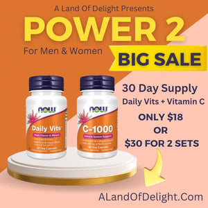 Power 2: Daily Vits Multi & Vitamin C-1000 for Men & Women