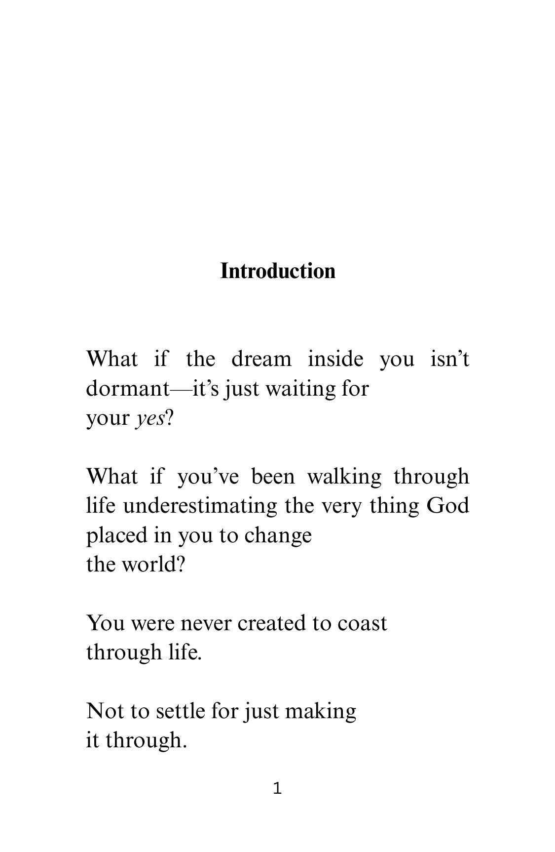 Think, Dream, and Hope Again