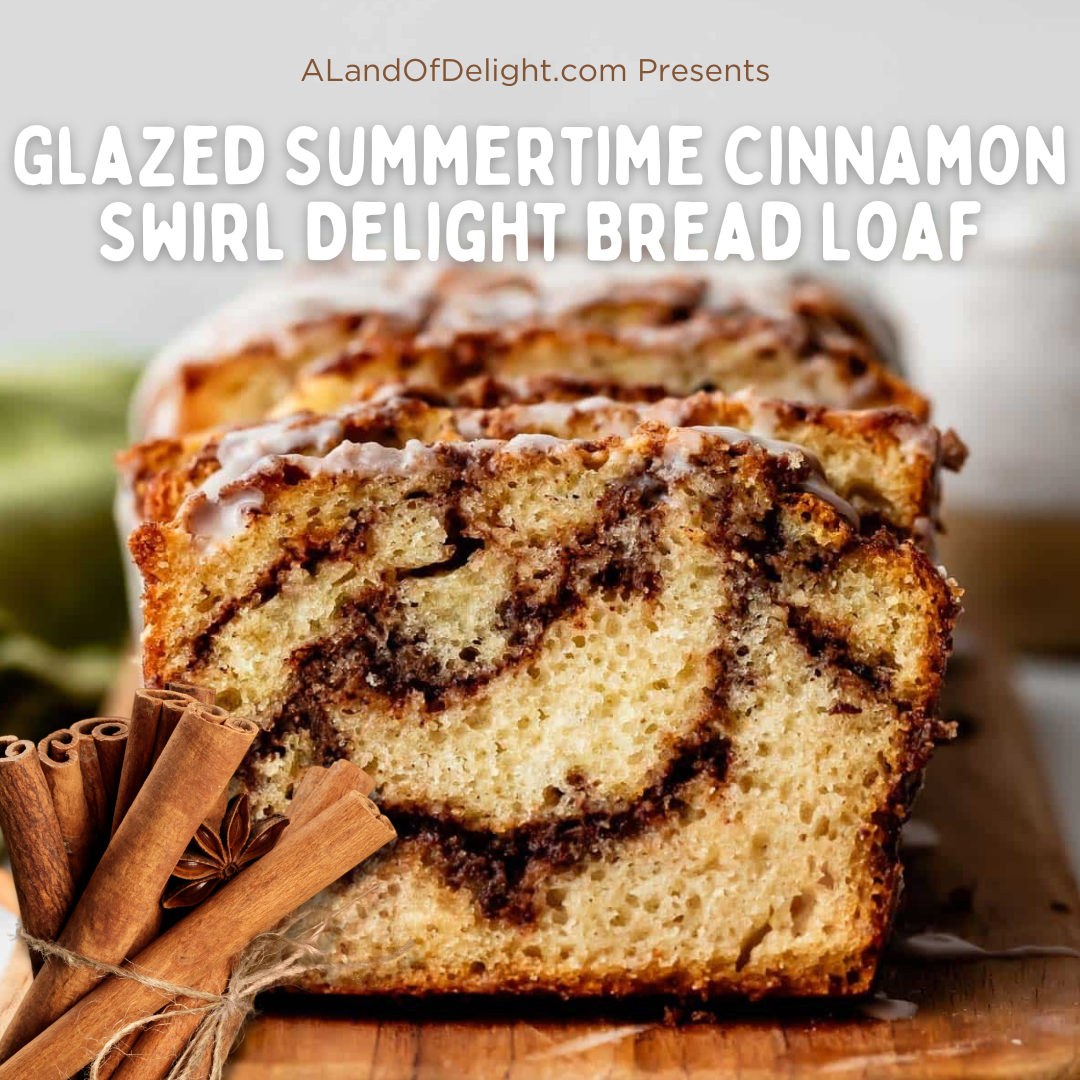 Glazed Summertime Cinnamon Swirl Delight Bread Slice