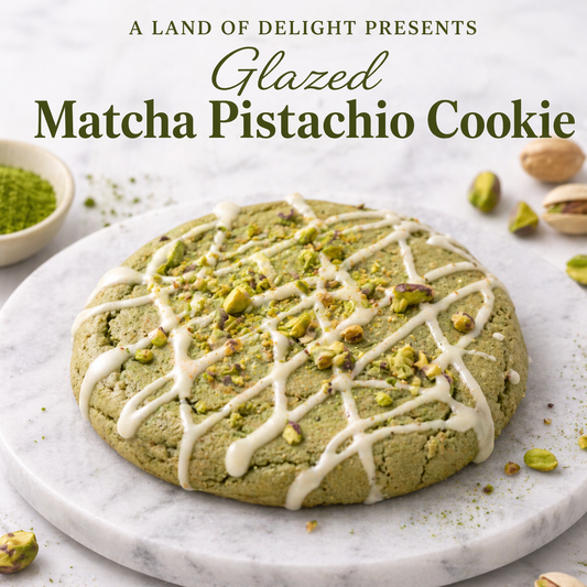 Glazed Matcha Pistachio Cookie