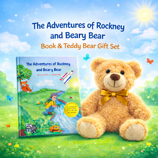 SUPER SAVER Homeschool Group Bulk Gift Set: The Adventures of Rockney & Beary Bear - Book by Elliott Gonyon & Teddy Bear