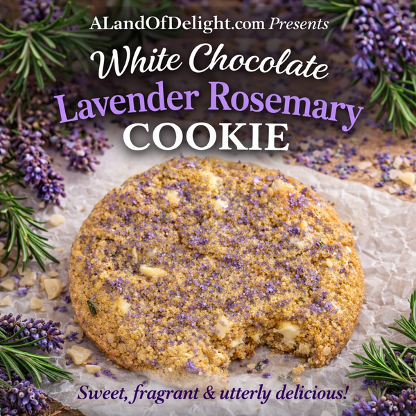 White Chocolate Lavender Rosemary Cookie