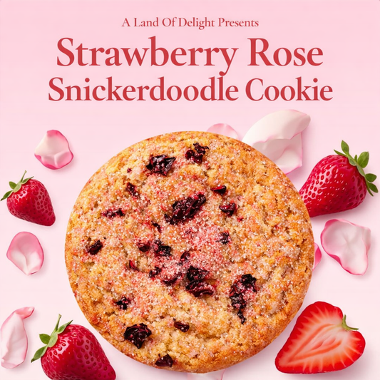 Strawberry Rose Snickerdoodle Cookie