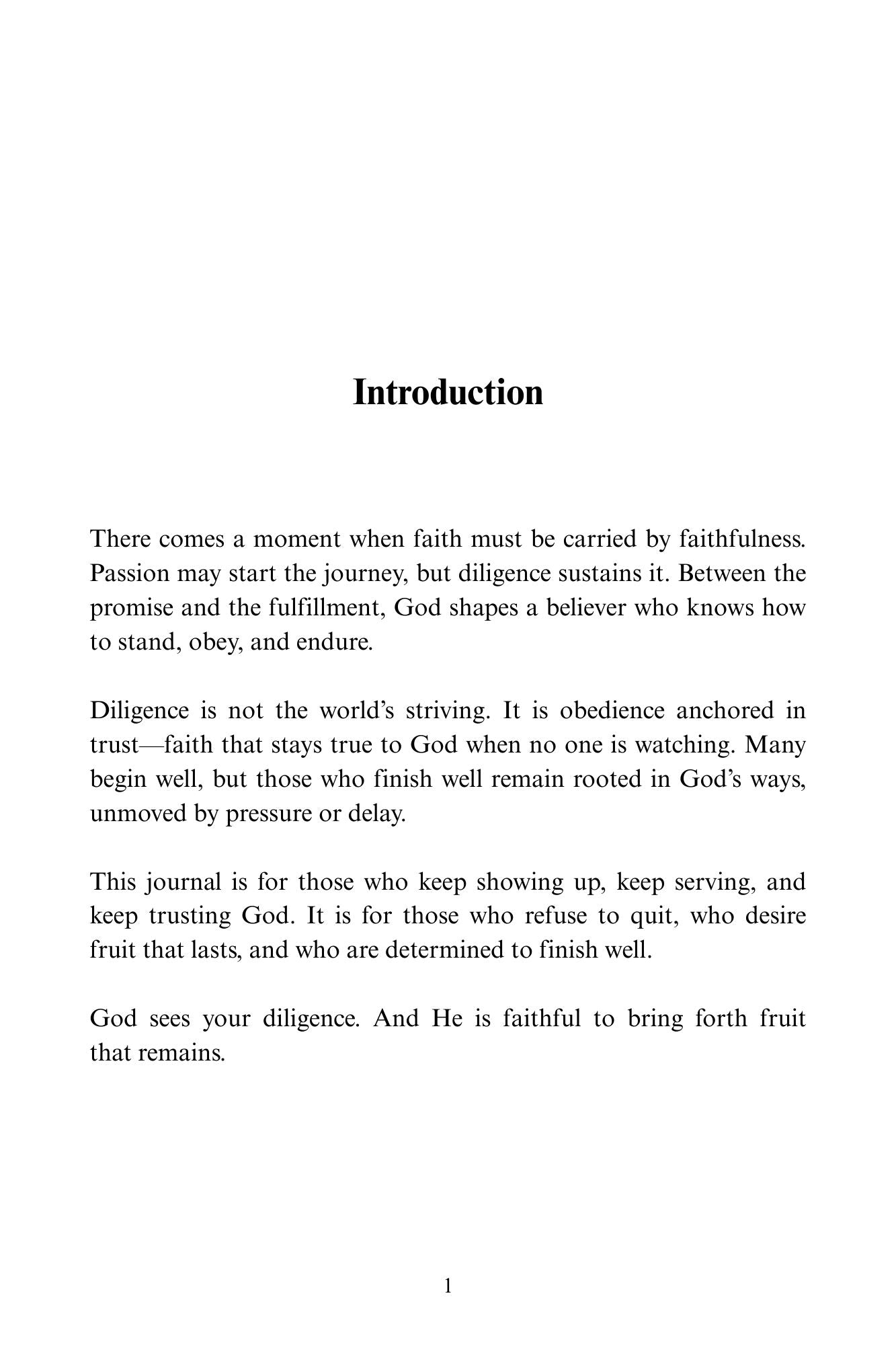 Diligence Journal (Paperback) – PRE-ORDER NOW