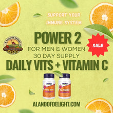 Load image into Gallery viewer, Power 2: Daily Vits Multi &amp; Vitamin C-1000 for Men &amp; Women
