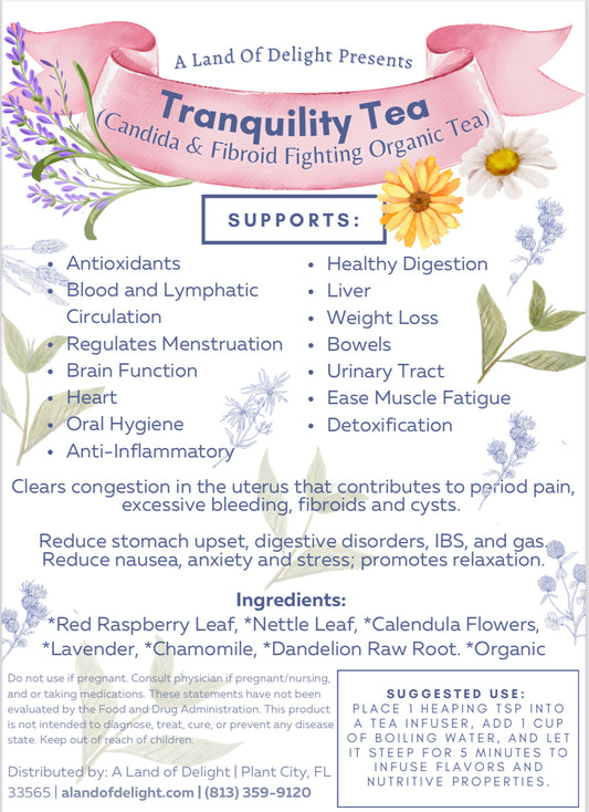 Tranquility Loose-Leaf Organic Tea (Candida & Fibroid Fighting)