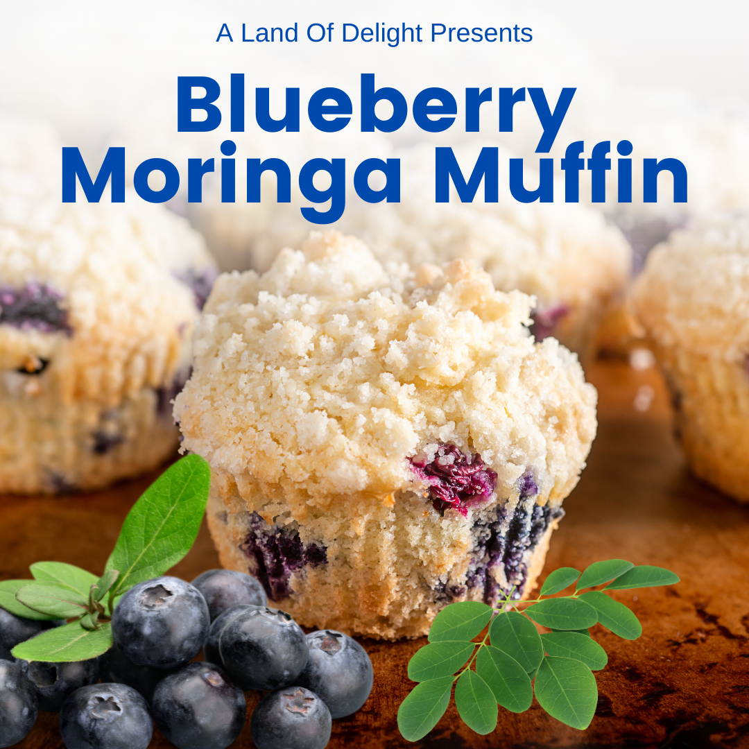Blueberry Moringa Muffins