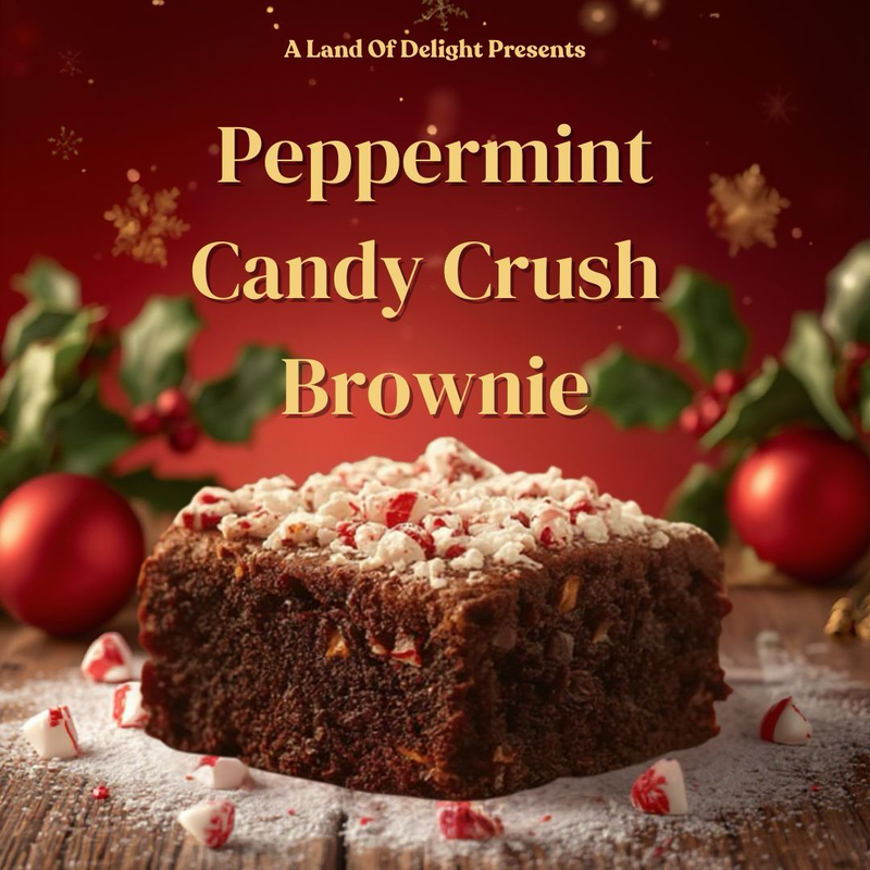 Peppermint Candy Crush Brownie with *Moringa