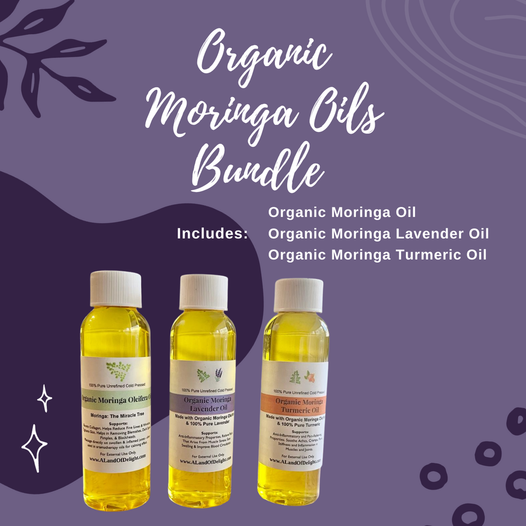 Organic Moringa Oils Triple Bundle