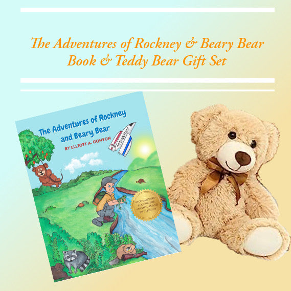 Gift Set: The Adventures of Rockney & Beary Bear - Book by Elliott Gonyon & Teddy Bear