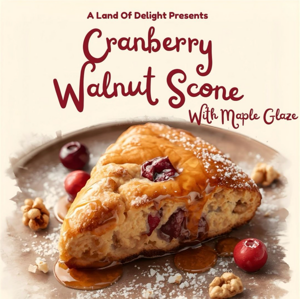 Cranberry Walnut Scone with Maple Glaze