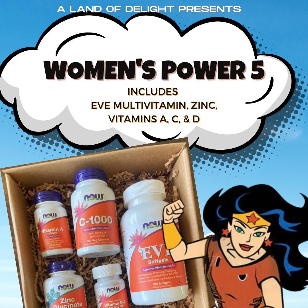 Womens Power 5 - Multivitamin, C, A,D & Zinc - 3 Month Supply