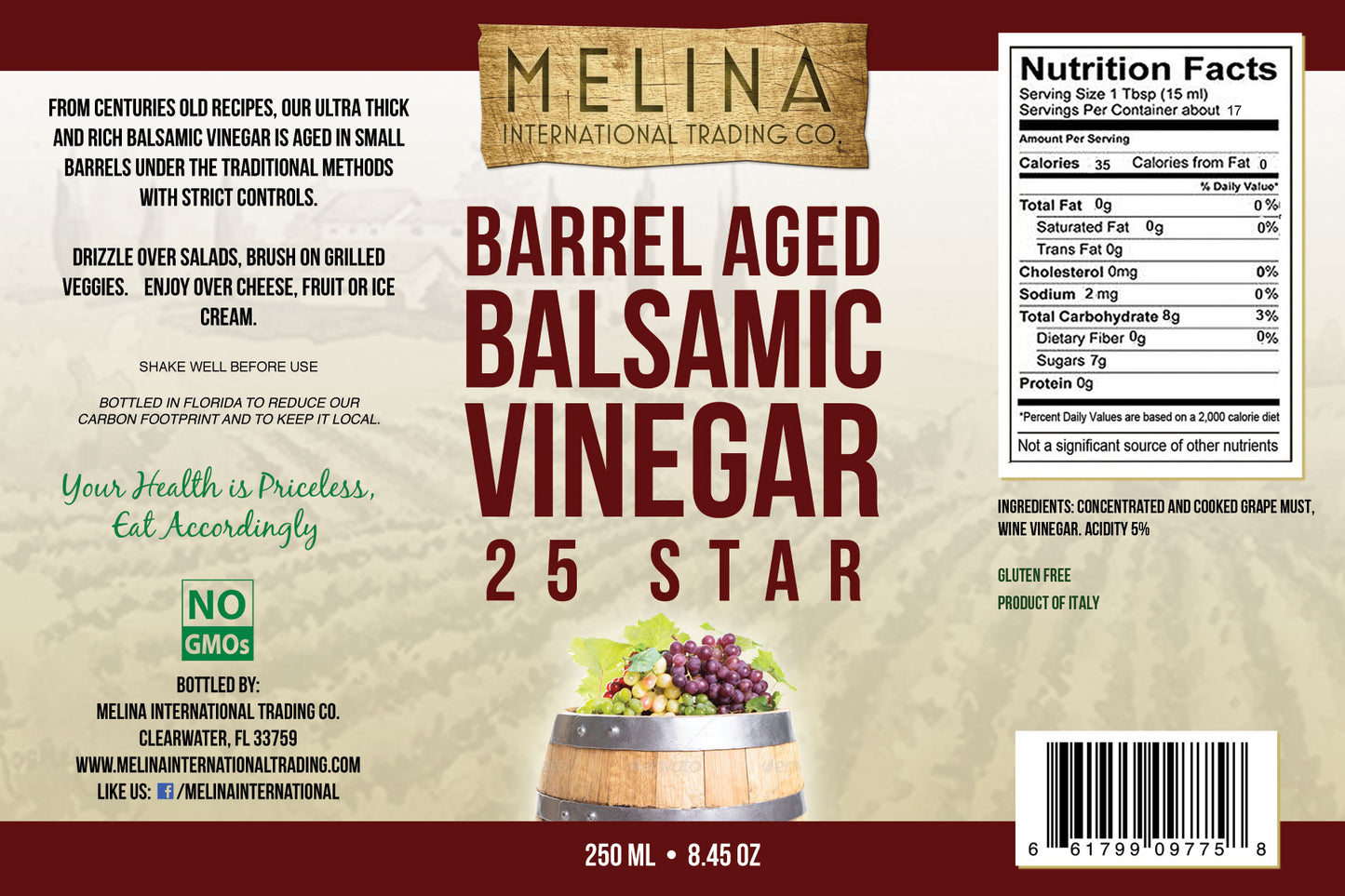 25 Star Barrel Aged Balsamic Vinegar