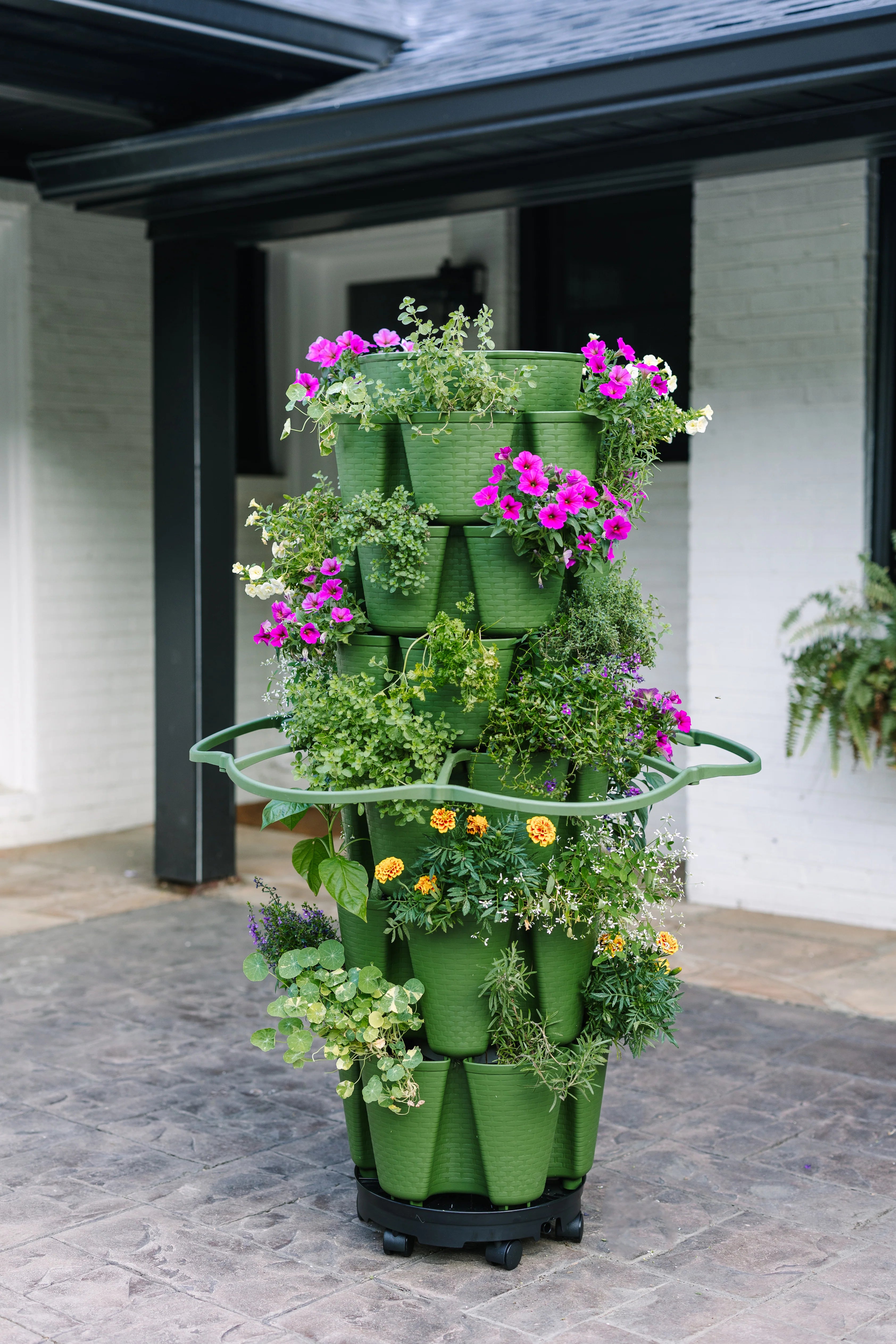 7 Tier Leaf Vertical Planter Full Package