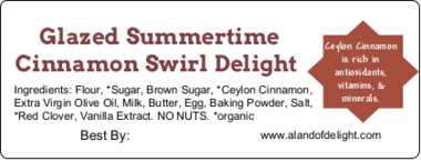 Glazed Summertime Cinnamon Swirl Delight Bread Slice