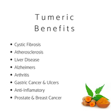 Load image into Gallery viewer, Turmeric Benefits Chart
