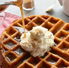 Load image into Gallery viewer, Specialty Gourmet Honey: Organic Ceylon Cinnamon Infused Raw Honey Being Poured over Waffles
