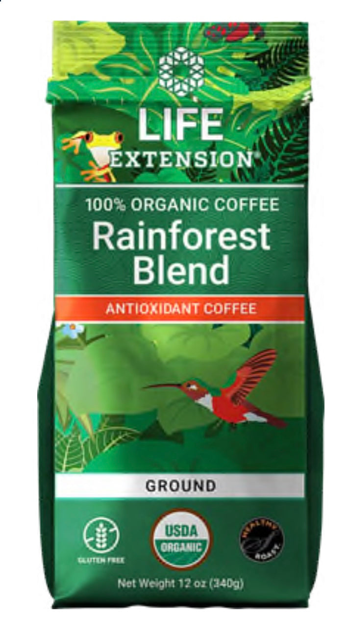 Life Extension® Rainforest Blend Organic Ground Coffee 12oz