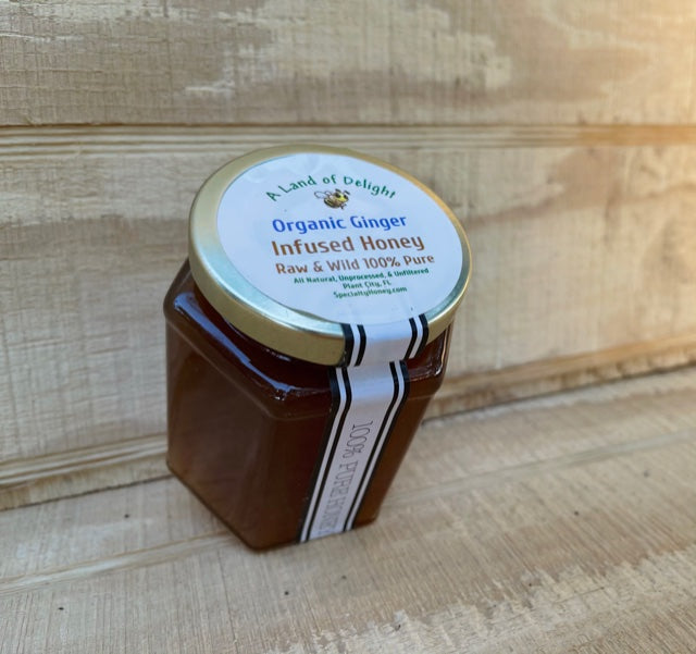 Specialty Gourmet Honey: Organic Ginger Infused Raw Honey