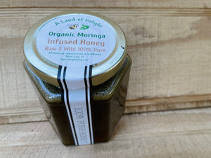 Specialty Gourmet Honey: Organic Moringa Infused Raw Honey - 12oz Jar