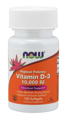 NOW VITAMINS - Vitamin D-3 10000 IU Softgels