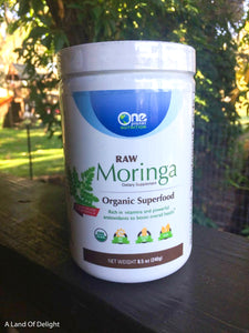 Container of One Planet Nutrition Moringa Powder