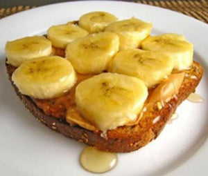 Banana Toast with Peanut Butter and Honey