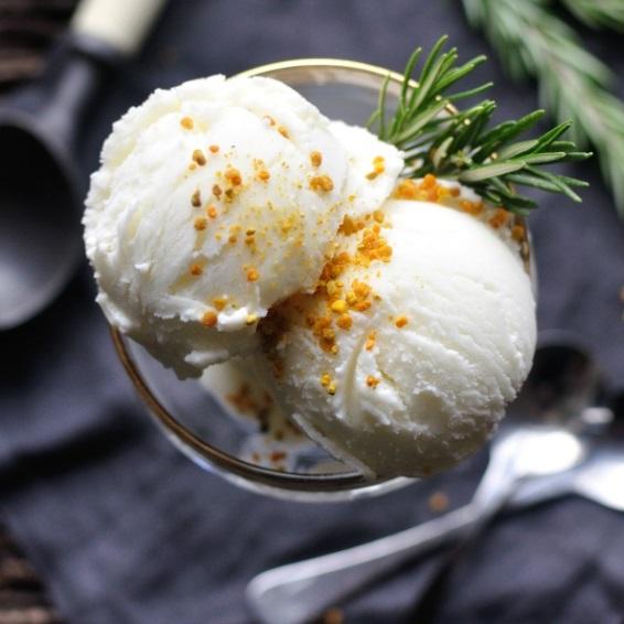 Raw Wild Florida All Natural Bee Pollen topping ice cream