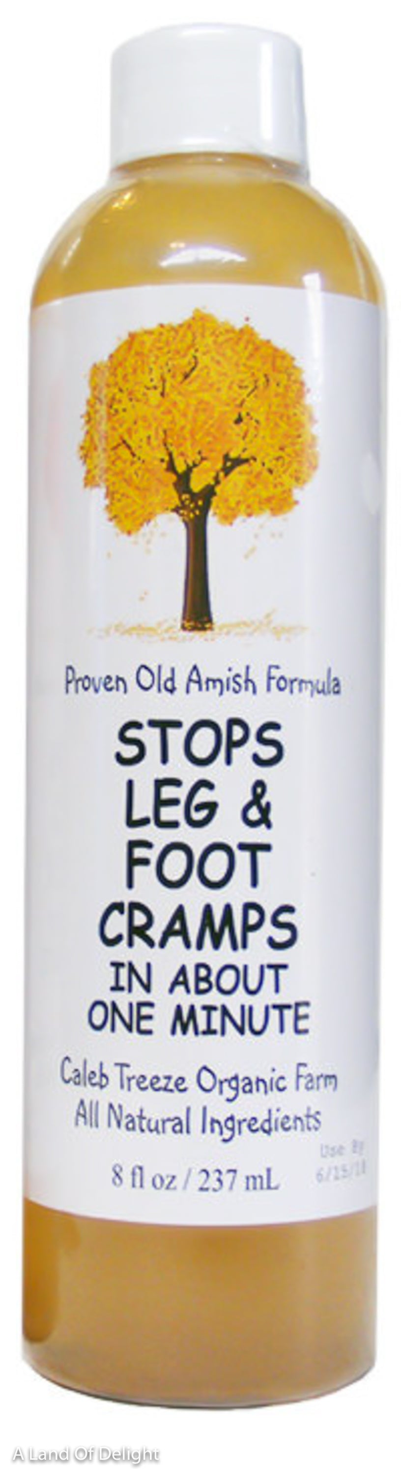 8fl oz bottle of Stops Leg Cramps by Caleb Treeze