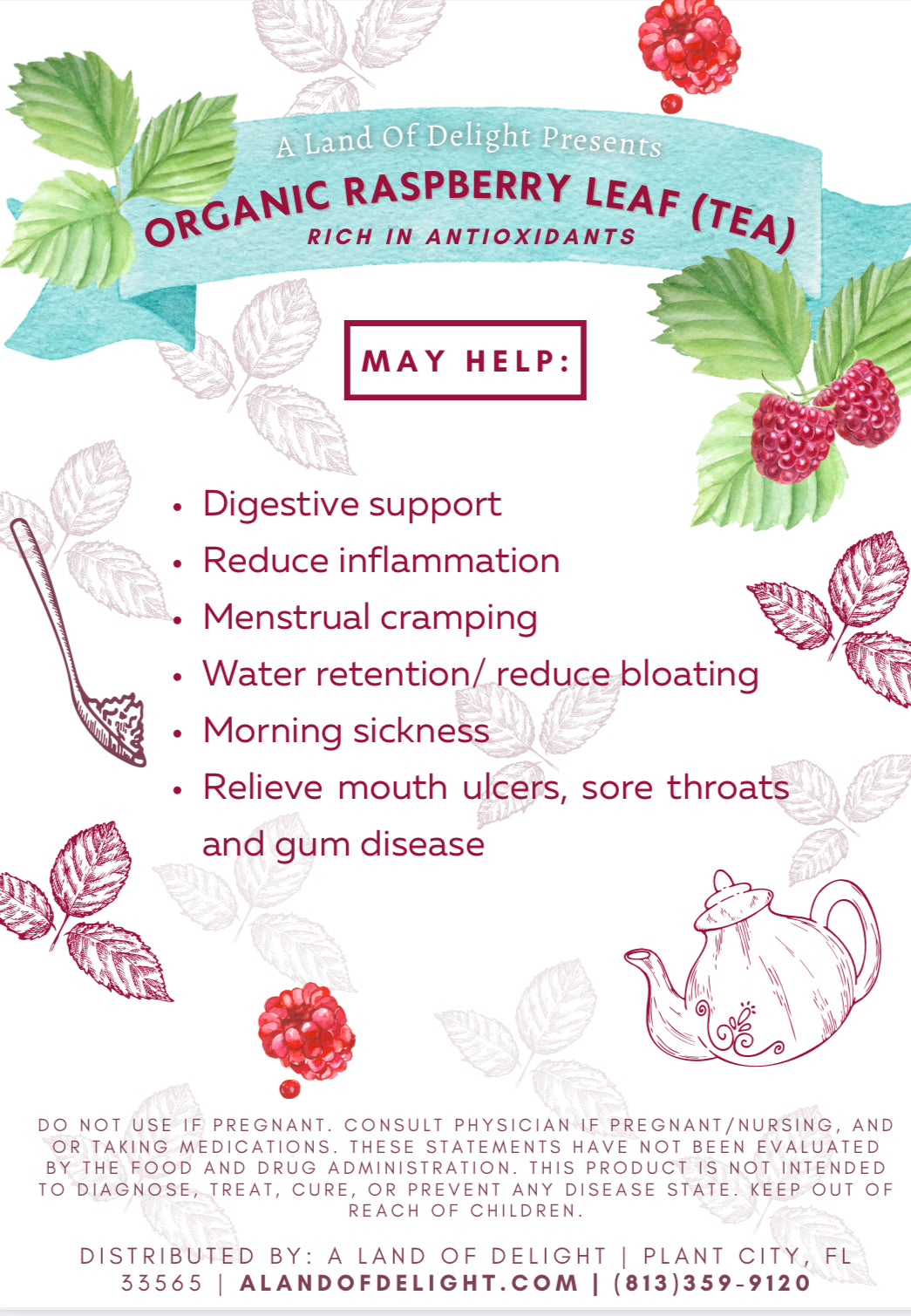 Organic Raspberry Leaf (Loose-Leaf Tea)