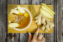 Load image into Gallery viewer, Specialty Gourmet Honey: Organic Ginger Infused Raw Honey - 12oz Jar
